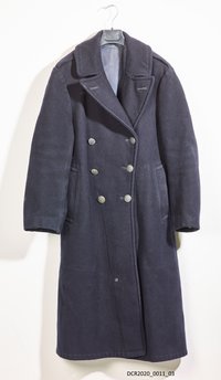 Wintermantel, Uniform, schwarzeingefärbt