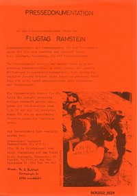 Pressedokumentation zu den Widerstandsaktionen gegen den Flugtag Ramstein