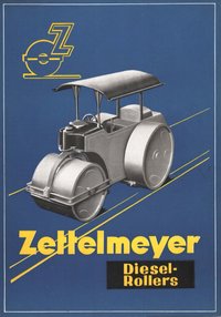 Englischsprachige Werbebroschüre der Firma Zettelmeyer für Dieselwalzen
