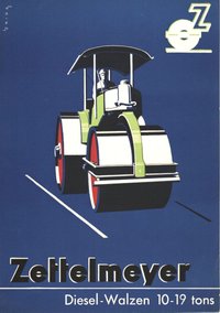 Werbebroschüre der Firma Zettelmeyer für Dieselwalzen