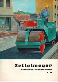Werbebroschüre der Firma Zettelmeyer für eine Vibrations-Tandemwalze