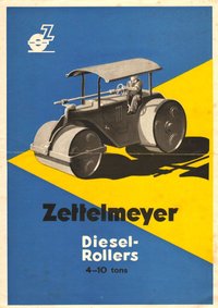 Werbebroschüre der Firma Zettelmeyer in englischer Sprache für Diesel-Walzen