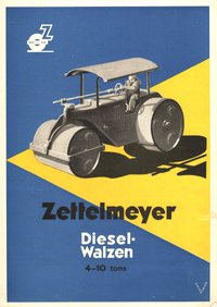 Werbebroschüre der Firma Zettelmeyer für Diesel-Walzen