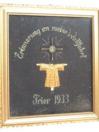 Andenkenbild an die Wallfahrt zum heiligen Rock 1933 nach Trier