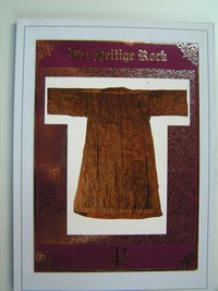 Postkarte mit einer Fotoabbildung des heiligen Rocks im Dom zu Trier