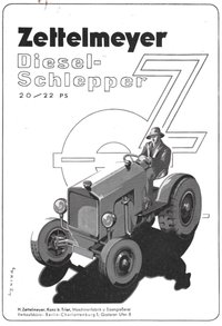 Werbeblatt für Diesel-Schlepper der Firma Zettelmeyer