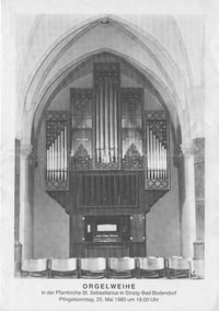Programm zur Orgelweihe in Bad Bodendorf am 25. Mai 1980