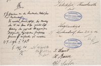 Abrechnungsblatt des Bodendorfer Winzerverein von 1906