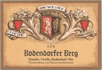 Weinflaschenetikett "Bodendorfer Berg" der Geschwister Cholin, Bodendorf/Ahr