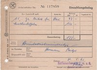 Einzahlungsbeleg der Raiffeisenkasse G.m.u.H. Bodendorf vom 31.5.1960