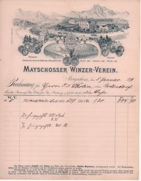 Lieferantenrechnung für Wein vom Mayschosser Winzer-Verein in Mayschoss vom 05.01.1899