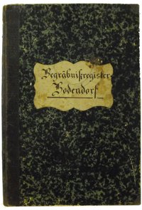 Begräbnisbuch Bodendorf mit Eintragungen 01. Januar 1880 bis 17. Oktober 1920