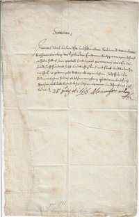 Quittung für Vogt Holbach vom 25. Juni 1666