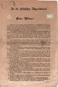 "An die pfälzischen Abgeordneten!" 12.03.1848