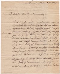 Brief an Landcommissaire v. Pollnitz 16. Oktober 1832