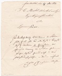 Brief von Advokat F. E. Michel, Bezirksgericht Frankental 17.05.1832