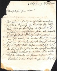 Brief "Verehrter Herr Vetter" von Moll, Wachenheim 27.07.1836