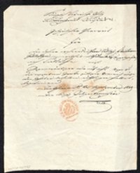 Polizeilicher Vorweis für Rudolph Christmann vom 15.08.1849