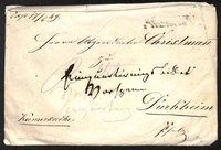Umschlag mit Quartierzetteln 1849-1851