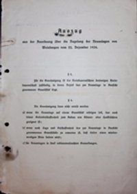 Auszug aus der Anordnung über die Regelung der Neuanlagen von Weinbergen vom 22. Dezember 1934