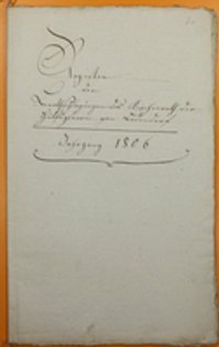 Register der Berathschlagungen des Kirchenrath der Hülfspfarrei von Bodendorf von 1806