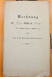 Rechnung der Pfarrkirche Bad Bodendorf der Einnahmen im Jahr 1827