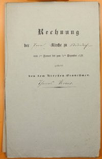 Rechnung der Pfarrkirche Bad Bodendorf der Einnahmen des Jahres 1831