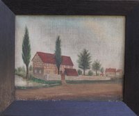 Gemälde - Schule zu Coswig 1860