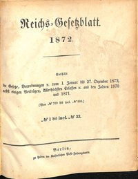 Reichs-Gesetzblatt 1872