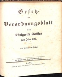 Gesetz- und Verordnungsblatt für das Königreich Sachsen vom Jahre 1859