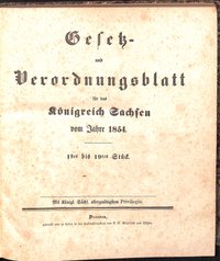 Gesetz- und Verordnungsblatt für das Königreich Sachsen vom Jahre 1854