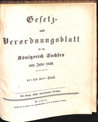 Gesetz- und Verordnungsblatt für das Königreich Sachsen vom Jahre 1850