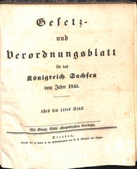 Gesetz- und Verordnungsblatt für das Königreich Sachsen vom Jahre 1845