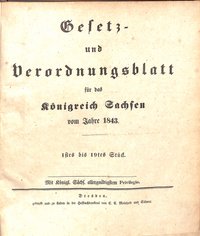 Gesetz- und Verordnungsblatt für das Königreich Sachsen vom Jahre 1843