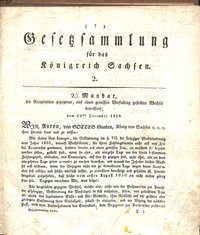 Gesetzsammlung für das Königreich Sachsen 2. - 49. 1829 bis 1831