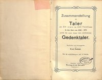 E. Rudolph, Zusammenstellung der Taler im XIV und XXX - Talerfuße in der Zeit von 1823 - 1871