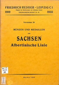 Friedrich Redder, Verzeichnis 58: Münzen und Medaillen von Sachsen, Albertinische Linie