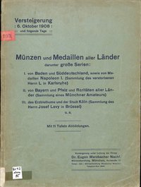 Dr. Eugen Merzbacher Nachf. Münzenhandlung, Münzauction 6. Oktober 1908