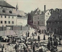 Markt in Limbach/Sa. vor 1907