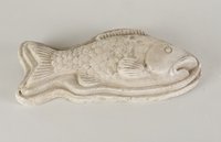 Matrize einer Sülz-oder Gebäckform in Fischform; Teil eines dreiteiligen Konvoluts