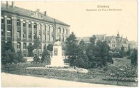 Eilenburg, Franz Abt Denkmal, Stadtschule, Bildpostkarte