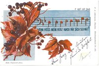 Künstlerkarte mit Liedtext von Franz Abt, Bildpostkarte