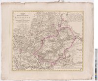 Landkarte "Charte von dem Fürstenthum Eichstätt nebst der Herrschaft Pappenheim und anderen Gränz-Ländern"