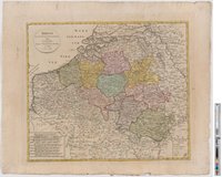 Landkarte "BELGII, in novem suas parte (Departements)"