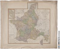 Landkarte "Charte von Frankreich mit Einverleibung des Königreichs Hollands"