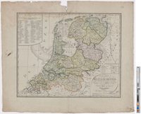 Landkarte "Charte der Batavischen Republik Nach Murdochischer Projektion entworfen"