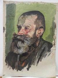 Ölbild: Brustporträt eines alten Mannes mit Bart