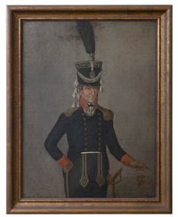 Ölbild: Porträt des Grimmaer Bürgermeisters Leberecht Kummer