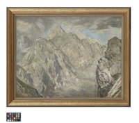 Ölbild: Alpenpanorama