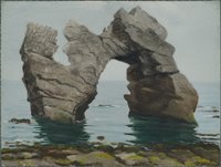 Landschaftsstudie - England - Freshwater Bay, Arched Rock